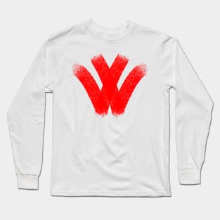 w letter themed graphic design Long Sleeve T-Shirt